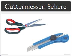 Cuttermesser-Schere-Zangen
